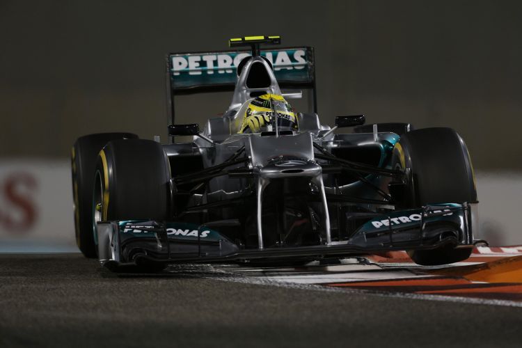 Rosberg liess den GP-Wagen 03 fliegen
