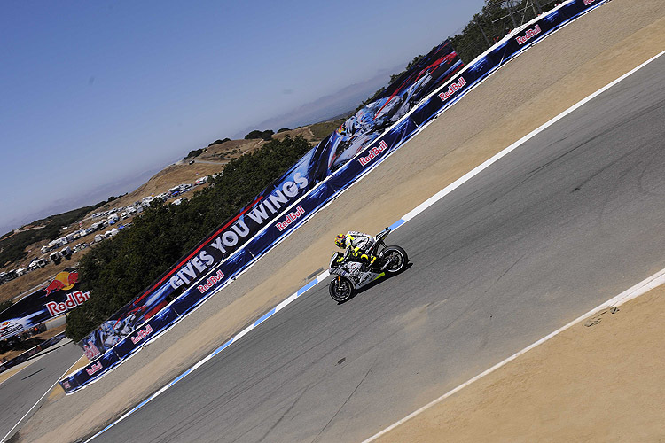 Valentino Rossi in der Corkscrew-Kurve