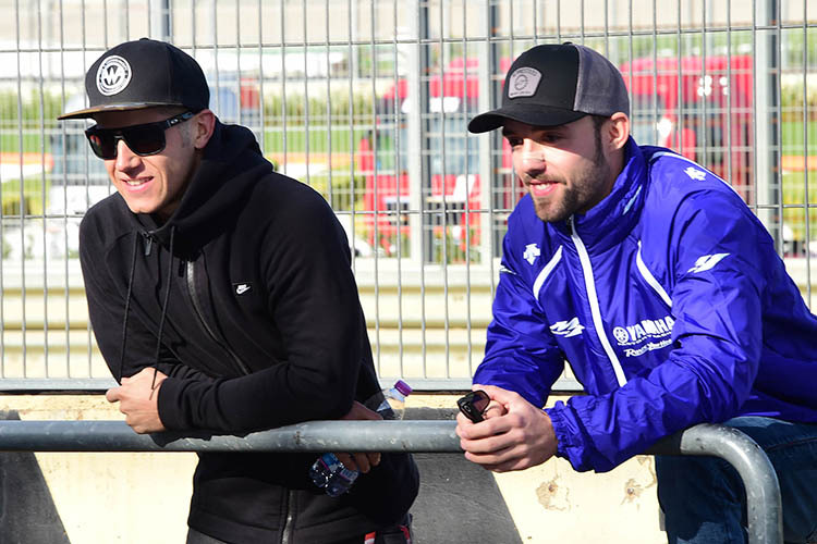 Beim November-Test in Valencia: Marcel Schrötter und Yamaha-Testfahrer Jonas Folger