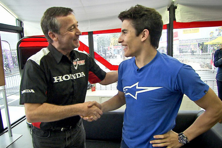 Legende Freddie Spencer mit dem aktuellen Weltmeister Marc Márquez