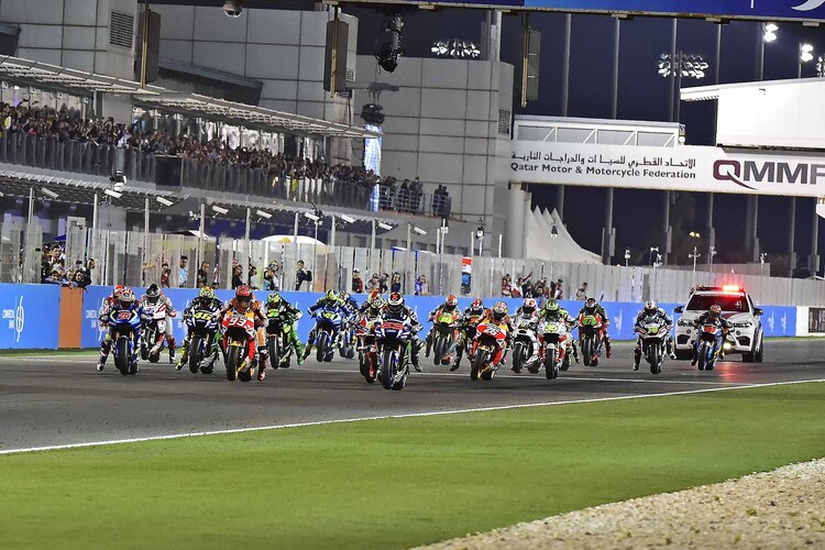 MotoGP-Rennen in Katar – zwischen zwei Regenschauern