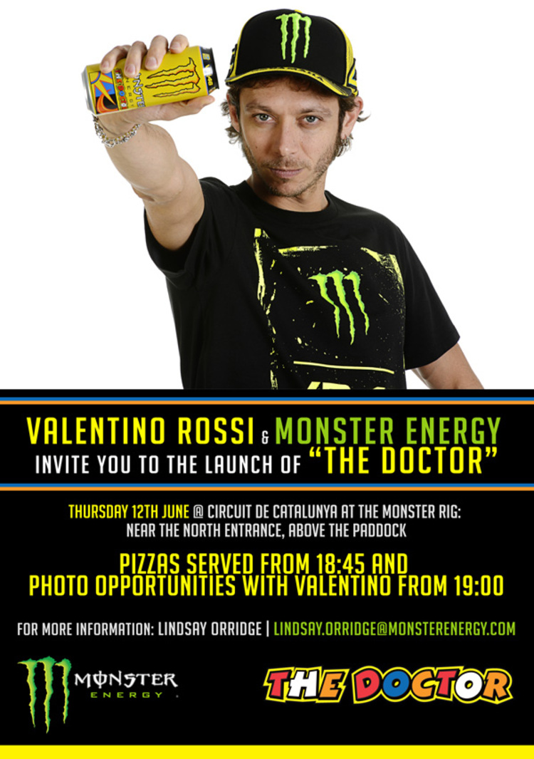 Valentino Rossi stellt am Donnerstag für Monster den Energy Drink «THE DOCTOR» vor