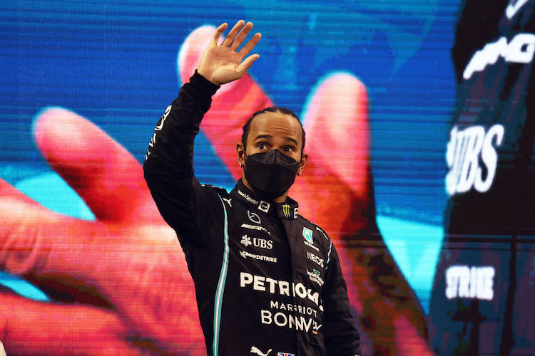 Lewis Hamilton in Abu Dhabi 2021