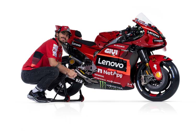 Lenovo Ducati 2023: Pecco Bagnaia Mit Startnummer 1 / MotoGP ...