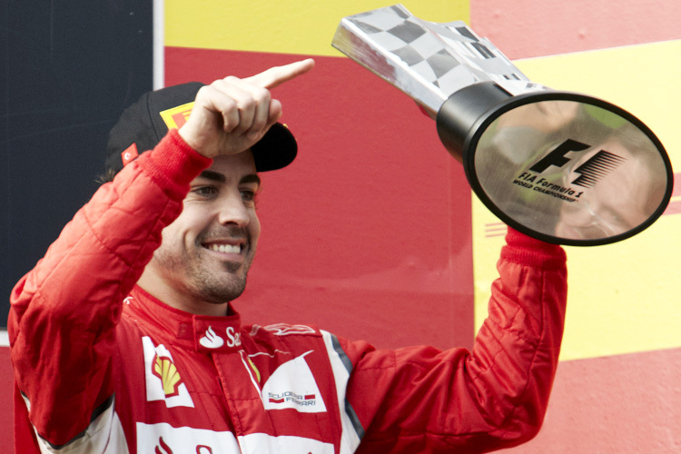 Fernando Alonso gibt weiter für Ferrari Gas.