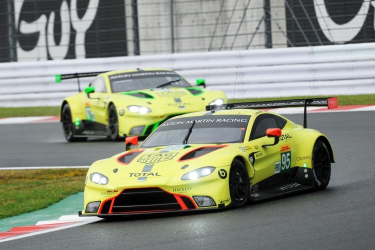 Hatten bei der FIA WEC in Fuji auf Regen gesetzt: Der beiden Aston Martin Vantage AMR
