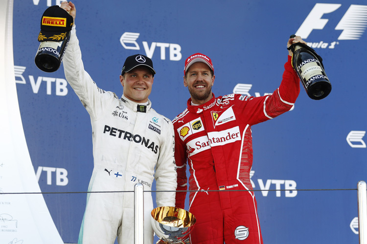 Valtteri Bottas und Sebastian Vettel