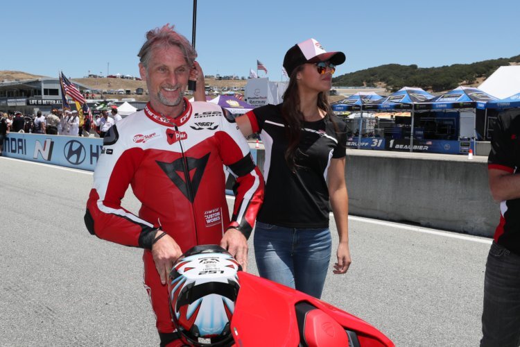 Carl Fogarty 2019 beim Superbike-Meeting in Laguna Seca