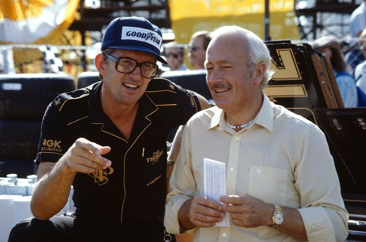 Las Vegas 1982: Peter Warr (li.) und Colin Chapman