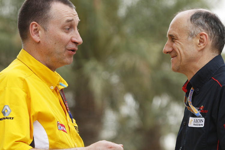 Renault-F1-Technikchef Rob White mit Toro-Rosso-Teamchef Franz Tost
