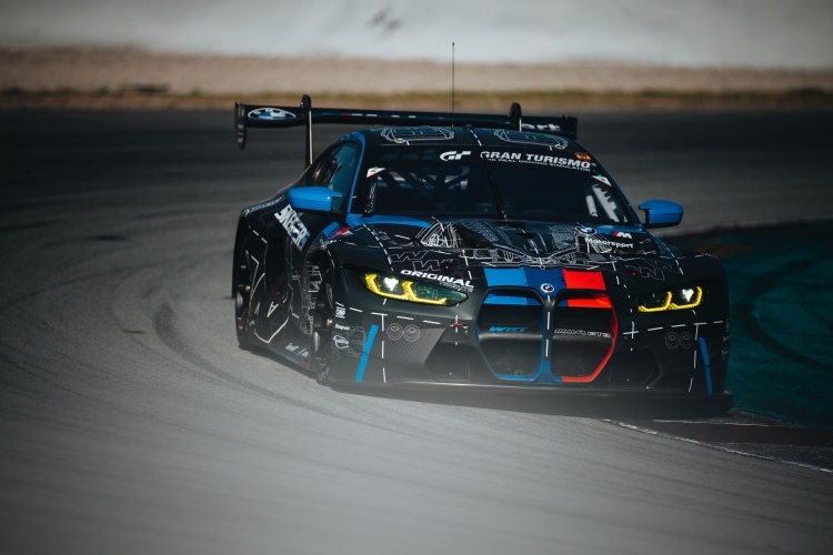 Der BMW M4 GT3 von Valentino Rossi bei Testfahrten in Spanien