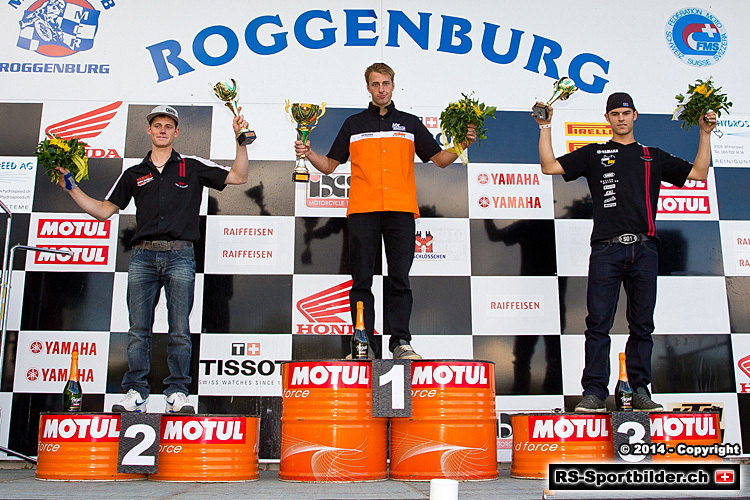 Die Top-3 in Roggenburg: Baumgartner, Auberson und Scheiwiller (v.l.)