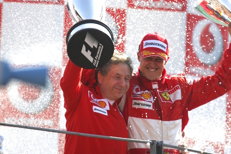 Jean Todt mit Michael Schumacher in Monza 2006
