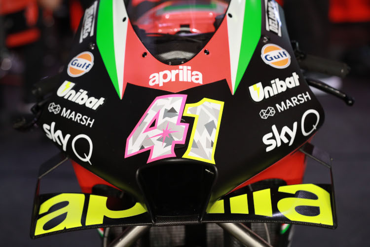 Die RS-GP von MotoGP-Ass Aleix Espargaró: Auch Aprilia Racing ist vom Produktionsstopp betroffen