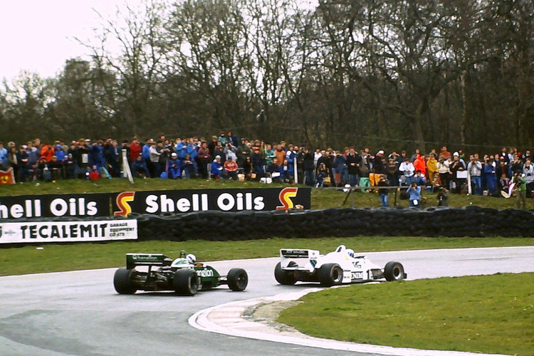 Keke Rosberg vor Danny Sullivan beim Race of Champions 1983