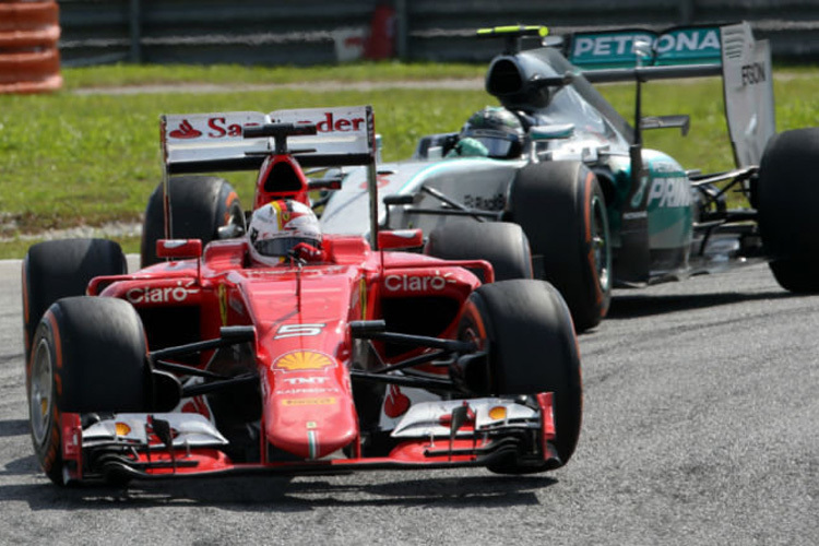 Ferrari gegen Mercedes, Vettel gegen Rosberg
