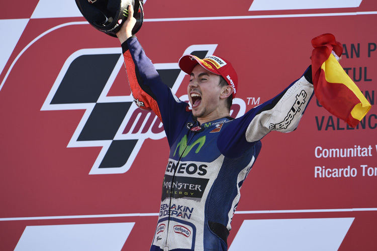 Jorge Lorenzo ist zum dritten Mal MotoGP-Weltmeister
