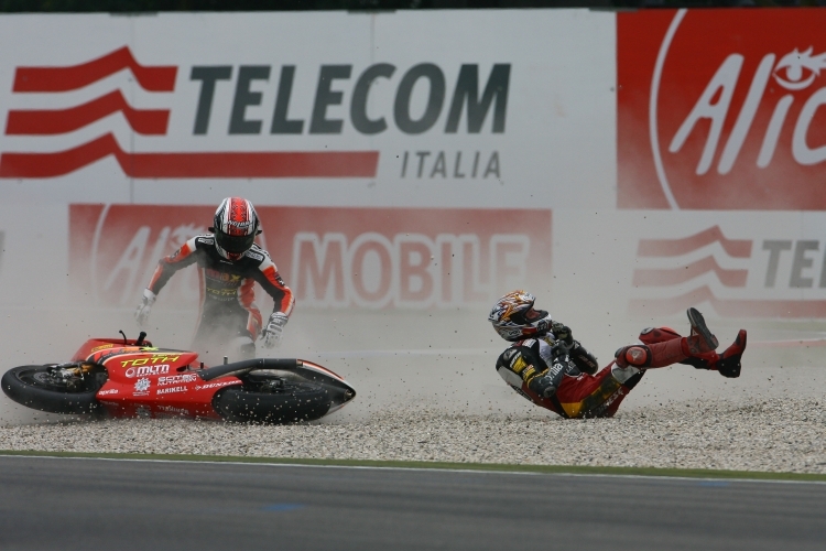 Mattia Pasini (li.) und Tom Lüthi