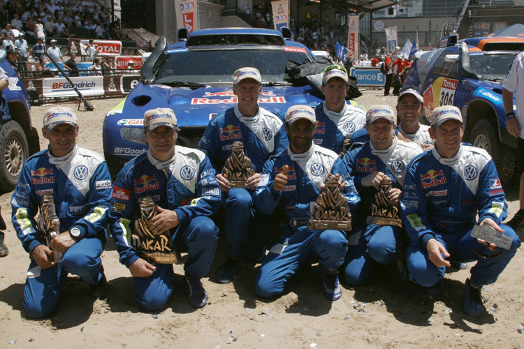 Das VW-Team bei der Rallye Dakar 2010