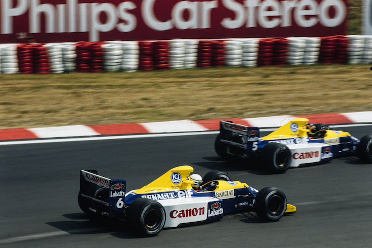 Riccardo Patrese und Thierry Boutsen 1990 mit ihren Williams FW13