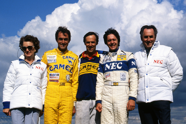 Margaret, David, Geoff, Gary und Sir Jack Brabham 1989