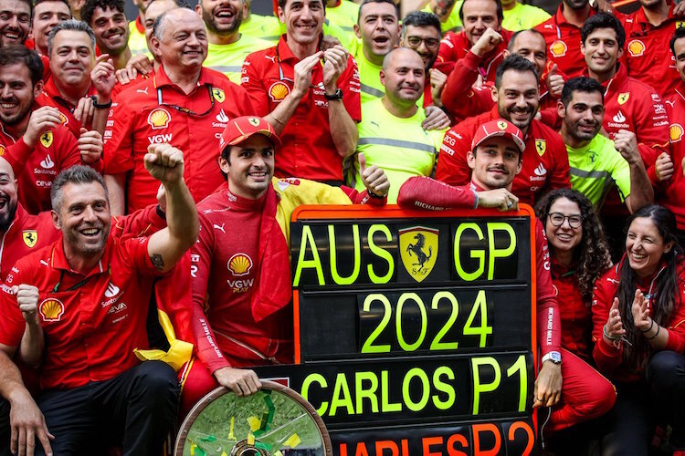 So feierte Ferrari in Australien
