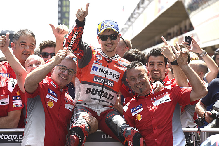 Jorge Lorenzo siegte für Ducati in Barcelona
