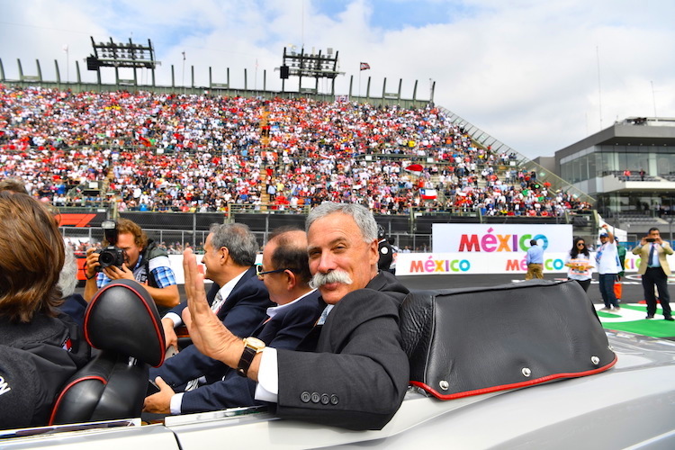 Formel-1-CEO Chase Carey beim Mexiko-GP 2018