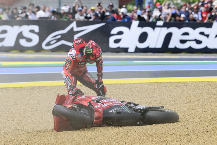 Pecco Bagnaia wird mit der GP25 nicht warm