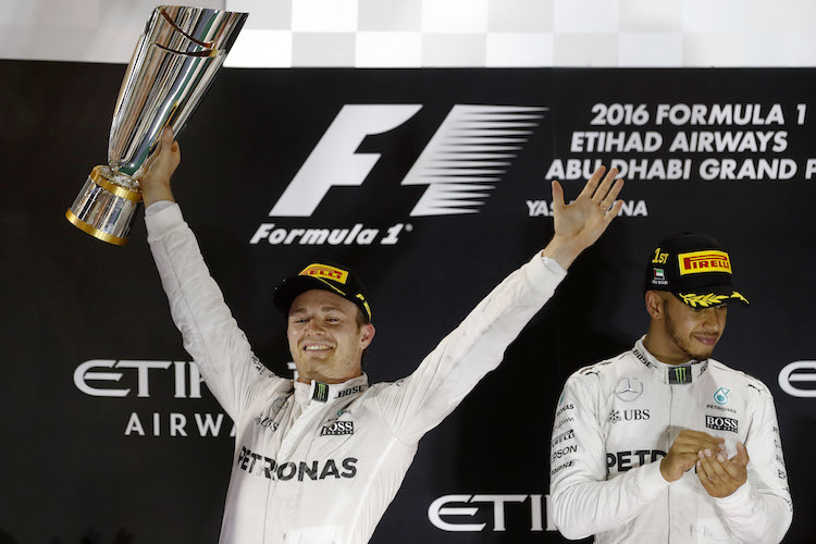 Abu Dhabi 2016: Nico Rosberg und Lewis Hamilton