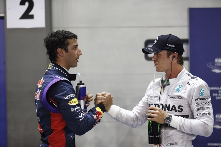 Daniel Ricciardo und Nico Rosberg
