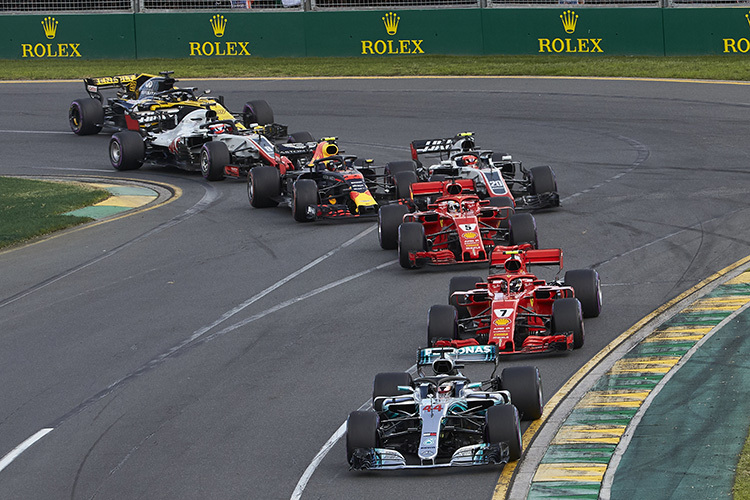 Die Formel 1 in Australien: meist wie Perlen an einer Schnur