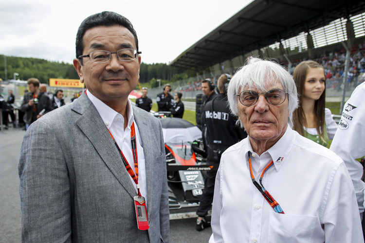 Takahiro Hachigo mit Bernie Ecclestone auf dem Red Bull Ring