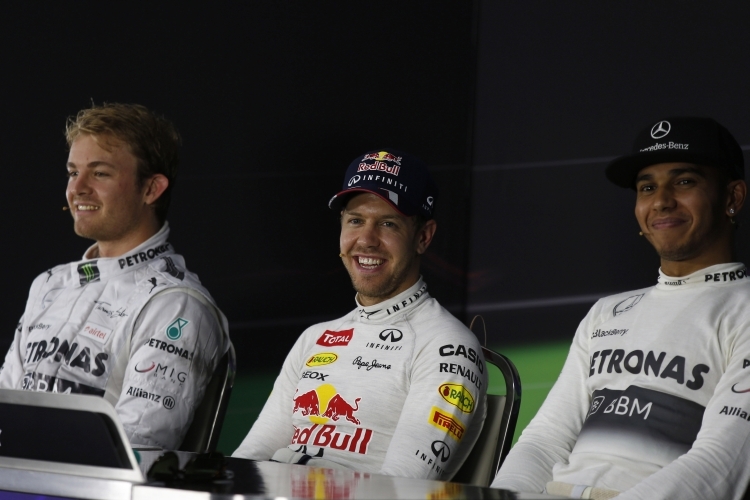 Rosberg, Vettel & Hamilton