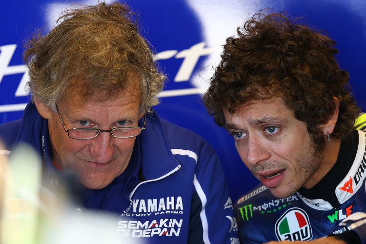 Valentino Rossi mit Jeremy Burgess