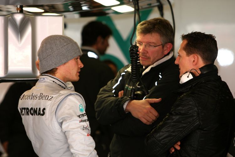 Rosberg, Brawn und Schumacher