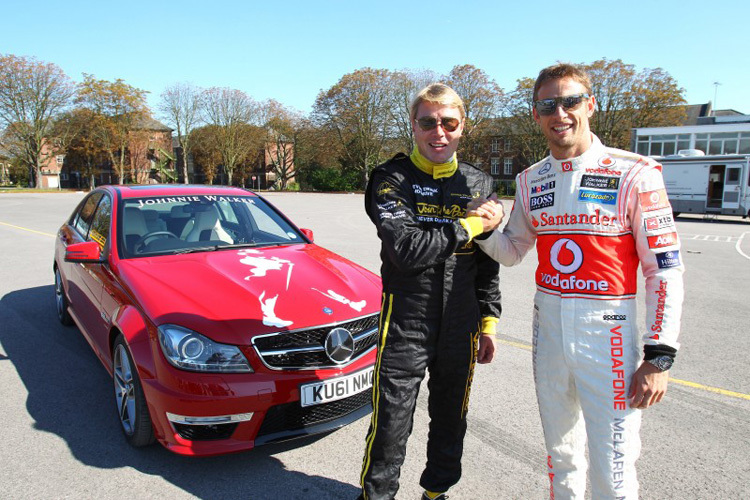 Mika Häkkinen und Jenson Button als Botschafter von Johnnie Walker