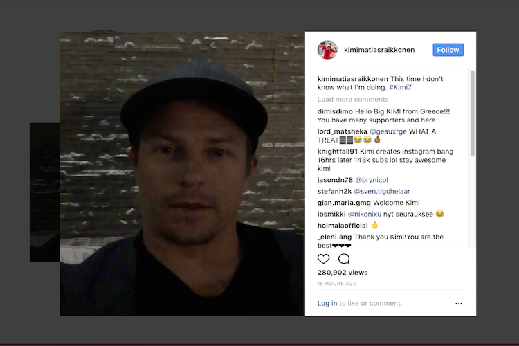 Kimi Räikkönen auf Instagram