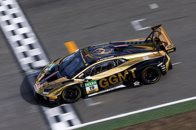 Engelhart wird 2024 in der DTM einen goldfarbenen GRT Lamborghini im GGMT-Design steuern 