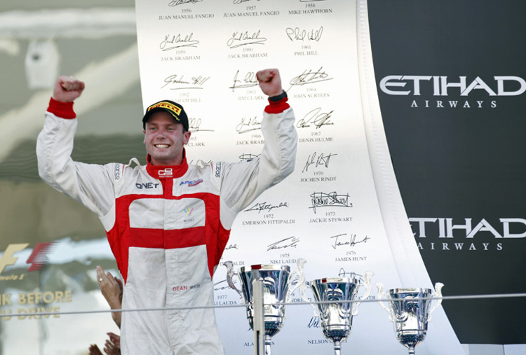 Dean Stoneman durfte im ersten GP3-Lauf in Abu Dhabi seinen fünften Saisonsieg bejubeln