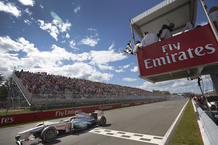 Lewis Hamilton 2013 beim dritten Platz im Kanada-GP