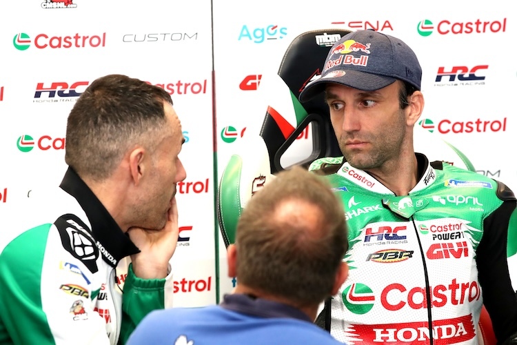 Johann Zarco mit Techniker David Garcia