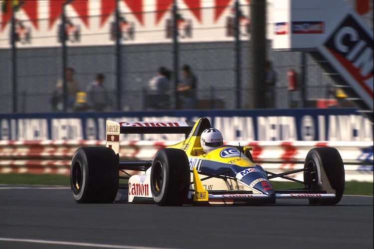 Der Franzose Jean-Louis Schlesser am GP-Wochenende von Monza 1988, er sitzt in einem Williams FW12-Judd