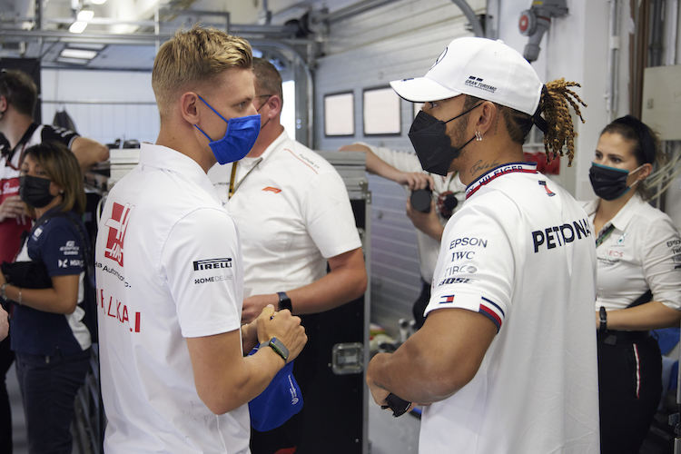 Lewis Hamilton und Mick Schumacher