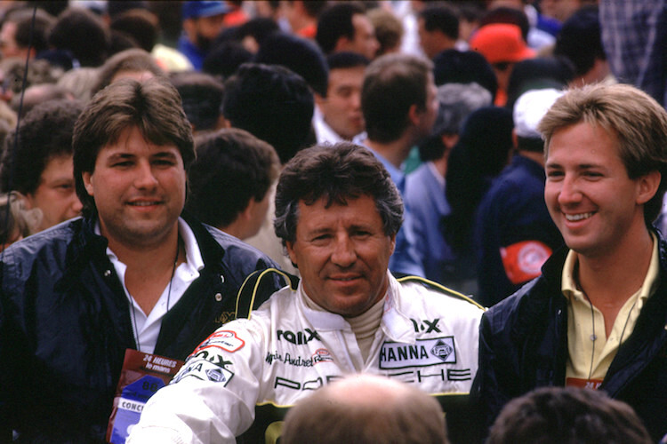 Michael, Mario und John Andretti in Le Mans
