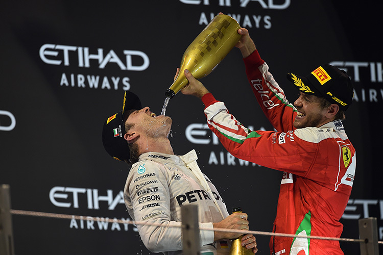 Nico Rosberg mit Sebastian Vettel