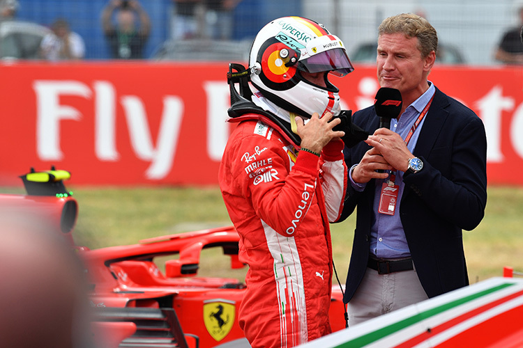David Coulthard mit Sebastian Vettel 2018 in Hockenheim