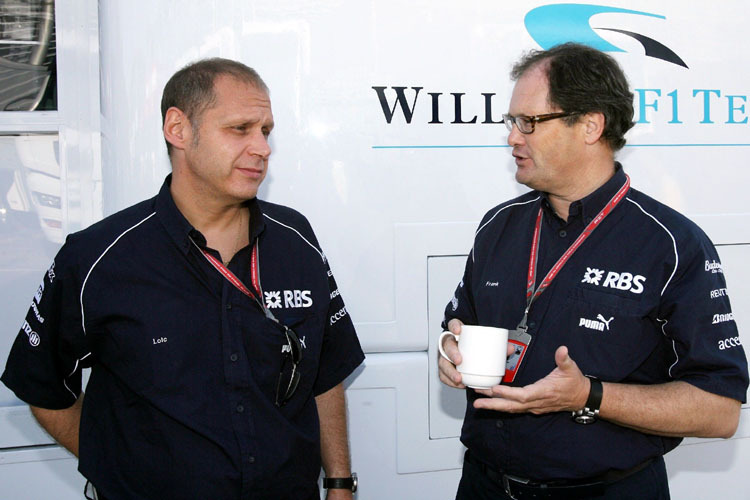 Loic Bigois 2006 mit Frank Dernie bei Williams