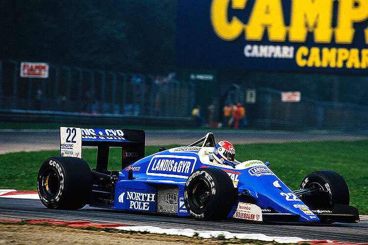 Franco Forini mit seinem Osella in Monza 1987