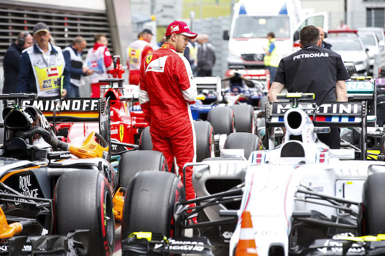 Sebatian Vettel nach dem Qualifying